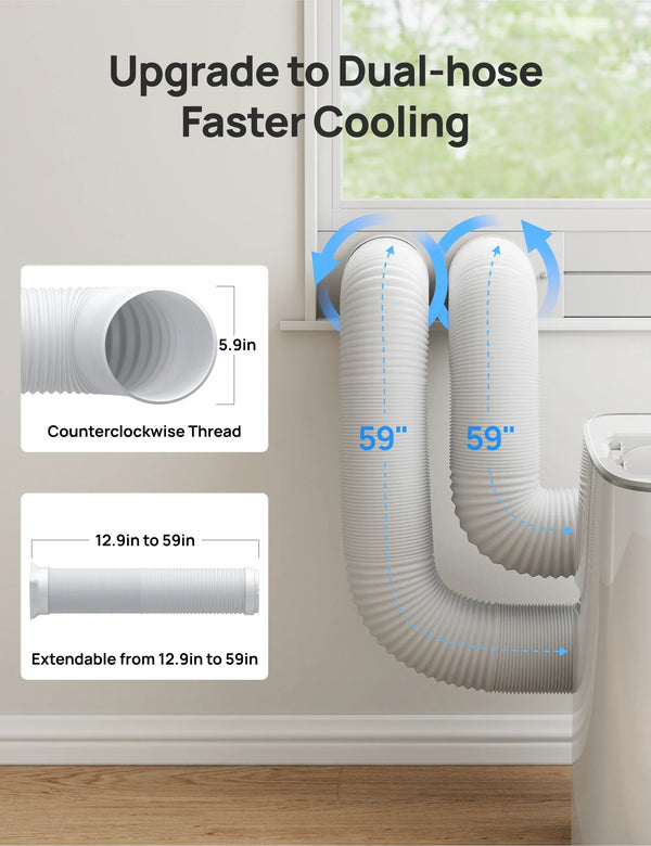 DREO Portable Air Conditioner Dual Hose Kit (AC318S & AC319S) - DREO